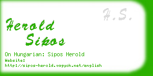 herold sipos business card